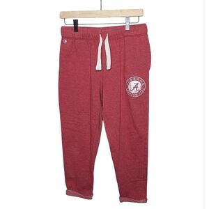 Champion Alabama Crimson Tide Joggers Women's Medium Red NCAA Fleece Sweatpants